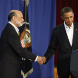 Barack Obama und Ben Bernanke im Clinch