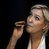 Le Pens Schatten auf dem Franken